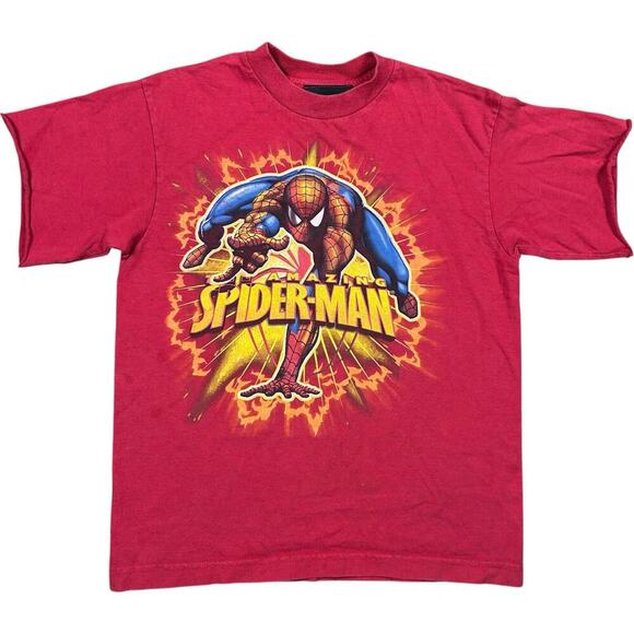 Spider-Man 3 Movie Promo Blast Graphic Red T-shirt - Picture 1 of 3